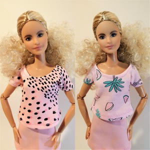 Barbie ruha szabásminta - póló+szoknya - diy (csináld magad) - szabásminta, útmutató - szabásminta - Meska.hu