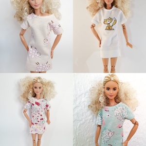 Barbie ruha szabásminta - 2 db ruha - diy (csináld magad) - szabásminta, útmutató - szabásminta - Meska.hu
