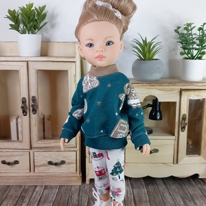 Karácsonyi Paola Reina baba ruha szett - játék & sport - baba & babaház - babaruha, babakellék - Meska.hu
