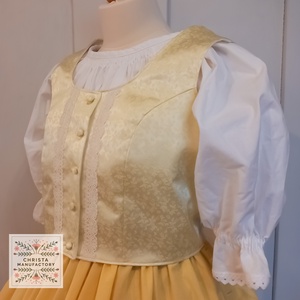 Brokát női mellény, népviselet - ruha & divat - női ruha - mellény - Meska.hu