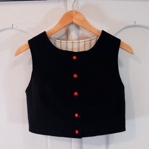 Bársony mellény, népviselet  - ruha & divat - női ruha - mellény - Meska.hu