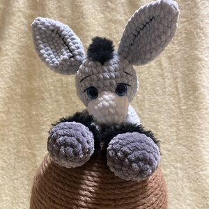 Amigurumi Horgolt csacsi, szamár - játék & sport - plüssállat & játékfigura - más figura - Meska.hu