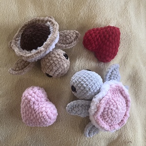 Horgolt mini teknős amigurumi plüss 18cm - játék & sport - plüssállat & játékfigura - teknős - Meska.hu