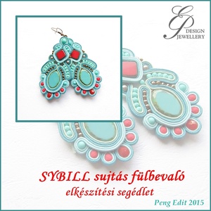 SYBILL sujtás fülbevaló elkészítési segédlet, DIY (Csináld magad), Fűzésminták, Ékszerkészítés, Gyöngyfűzés, gyöngyhímzés, Meska