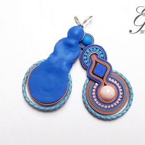 SF256 Rózsaszín ezüsttel sujtás fülbevaló - ékszer - fülbevaló - lógó fülbevaló - Meska.hu