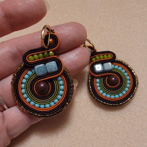 Alice fülbevaló az Őszi sujtás nyaklánchoz - ékszer - fülbevaló - lógó fülbevaló - Meska.hu