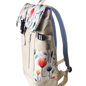 Tulipános Roll up laptop hátizsák/hátizsák - táska & tok - laptoptáska, laptop hátizsák - Meska.hu