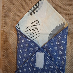 Kékfestő mintás újraszalvéta - táska & tok - uzsonna- & ebéd tartó - szendvics csomagoló - Meska.hu