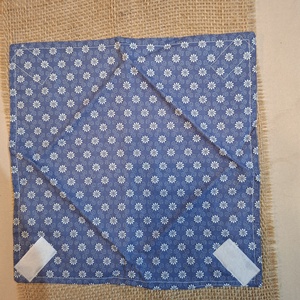 Kékfestő mintás újraszalvéta - táska & tok - uzsonna- & ebéd tartó - szendvics csomagoló - Meska.hu