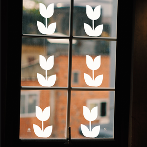 Tulipán ablakmatricák ablakra, kirakatra - otthon & életmód - dekoráció - ajtó- és ablak dekoráció - ablakmatrica - Meska.hu