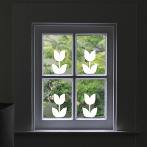 Tulipán ablakmatricák ablakra, kirakatra - otthon & életmód - dekoráció - ajtó- és ablak dekoráció - ablakmatrica - Meska.hu