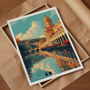 Cseppentse a Bath-i Bájat Otthonába: Egyedi Travel Poster Faliképpel - művészet - grafika & illusztráció - művészi nyomat - Meska.hu