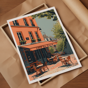 Párizsi Élmény Otthon: Francia Kávézó ihletésű Travel Poster Falikép - művészet - grafika & illusztráció - művészi nyomat - Meska.hu