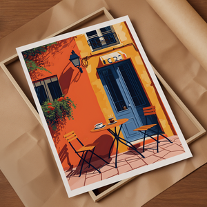 Párizsi Élmény Otthon: Francia Kávézó ihletésű Travel Poster Falikép - művészet - grafika & illusztráció - művészi nyomat - Meska.hu
