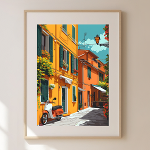Olaszország Bája Otthon: Egyedi Travel Poster Falikép - Meska.hu