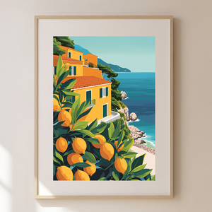 Olaszország Bája Otthon: Egyedi Travel Poster Falikép - Meska.hu
