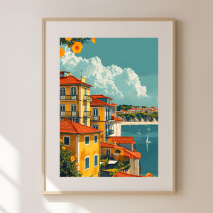Lisszabon Varázsa Otthon: Egyedi Travel Poster falikép - Meska.hu