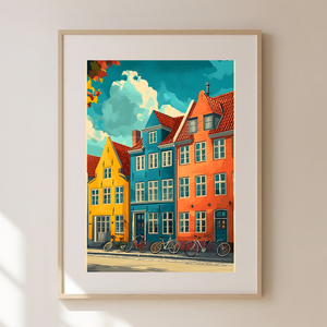 Stockholm Eleganciája Otthon: Egyedi Travel Poster Falikép, Otthon & Életmód, Dekoráció, Kép & Falikép, Poszter, Fotó, grafika, rajz, illusztráció, MESKA