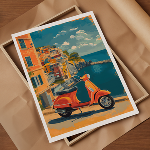 Olaszország Bája Otthon: Egyedi Travel Poster Falikép - otthon & életmód - dekoráció - kép & falikép - poszter - Meska.hu