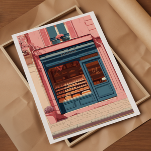 Varázslatos Párizsi Hangulat: Francia Cukrászda Ihletésű Travel Poster Falikép - otthon & életmód - dekoráció - kép & falikép - poszter - Meska.hu