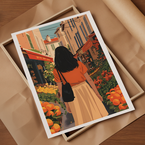 Élvezze a Francia Piaci Hangulatot: Travel Poster Falikép - otthon & életmód - dekoráció - kép & falikép - poszter - Meska.hu