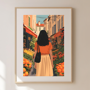 Élvezze a Francia Piaci Hangulatot: Travel Poster Falikép, Otthon & Életmód, Dekoráció, Kép & Falikép, Poszter, Fotó, grafika, rajz, illusztráció, MESKA
