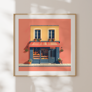 Édes Utazás Franciaországba: Travel Poster Cukrászda Falikép (20x20 cm), Otthon & Életmód, Dekoráció, Kép & Falikép, Poszter, Fotó, grafika, rajz, illusztráció, MESKA