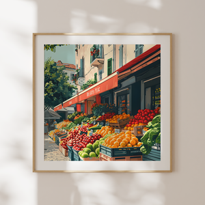 Élvezze a Francia Piaci Hangulatot: Travel Poster Falikép, Otthon & Életmód, Dekoráció, Kép & Falikép, Poszter, Fotó, grafika, rajz, illusztráció, MESKA