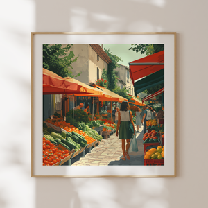 Élvezze a Francia Piaci Hangulatot: Travel Poster Falikép, Otthon & Életmód, Dekoráció, Kép & Falikép, Poszter, Fotó, grafika, rajz, illusztráció, MESKA