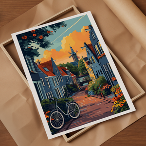 Ébredjen Hollandia Varázslatos Hangulatában: Travel Poster Falikép - otthon & életmód - dekoráció - kép & falikép - poszter - Meska.hu