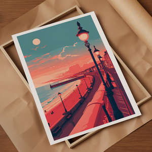 Ébredjen Brighton Varázsában: Travel Poster Falikép - otthon & életmód - dekoráció - kép & falikép - poszter - Meska.hu