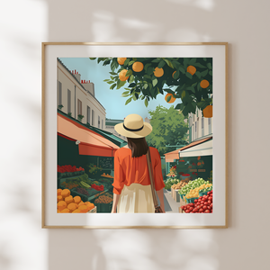 Élvezze a Francia Piaci Hangulatot: Travel Poster Falikép, Otthon & Életmód, Dekoráció, Kép & Falikép, Poszter, Fotó, grafika, rajz, illusztráció, MESKA