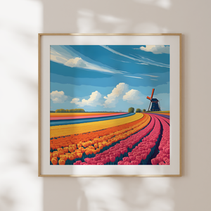 Ébredjen Hollandia Varázslatos Hangulatában: Travel Poster Falikép, Otthon & Életmód, Dekoráció, Kép & Falikép, Poszter, Fotó, grafika, rajz, illusztráció, MESKA
