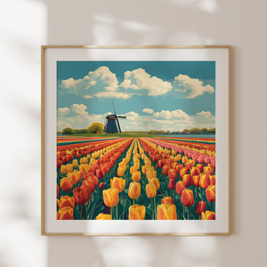 Ébredjen Hollandia Varázslatos Hangulatában: Travel Poster Falikép, Otthon & Életmód, Dekoráció, Kép & Falikép, Poszter, Fotó, grafika, rajz, illusztráció, MESKA