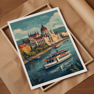 Fedezze fel Budapest Varázsát: Travel Poster Falikép - művészet - grafika & illusztráció - művészi nyomat - Meska.hu