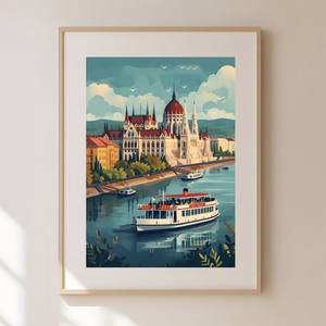 Fedezze fel Budapest Varázsát: Travel Poster Falikép - Meska.hu