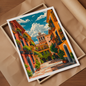 Fedezd fel Spanyolország varázsát ezzel a lenyűgöző Travel Poster faliképpel! - művészet - grafika & illusztráció - művészi nyomat - Meska.hu