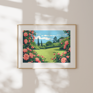 Angol kert ihletésű Travel Poster falikép, Otthon & Életmód, Dekoráció, Kép & Falikép, Poszter, Fotó, grafika, rajz, illusztráció, MESKA