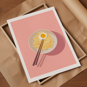  Food Poster falikép  Ramen - művészet - grafika & illusztráció - művészi nyomat - Meska.hu