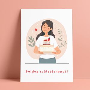 Születésnapi Képeslap - Kinyitható, Otthon & Életmód, Papír, írószer, Képeslap, üdvözlőlap, Ajándékozás kellékei, Fotó, grafika, rajz, illusztráció, MESKA