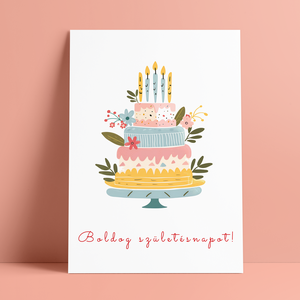 Születésnapi Képeslap - Kinyitható, Otthon & Életmód, Papír, írószer, Képeslap, üdvözlőlap, Ajándékozás kellékei, Fotó, grafika, rajz, illusztráció, MESKA