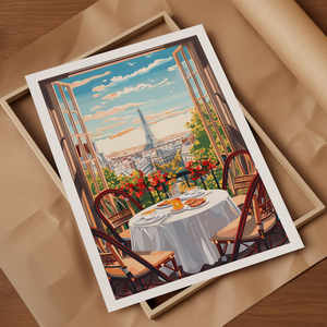 Párizs Inspirálta Travel Poster  Egyedi és Hangulatos Dekoráció - otthon & életmód - dekoráció - kép & falikép - poszter - Meska.hu