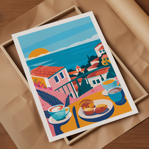 Portugália Inspirálta Travel Poster  Egyedi és Hangulatos Dekoráció - művészet - grafika & illusztráció - művészi nyomat - Meska.hu