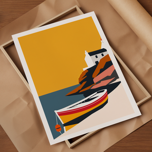 Port Isaac Inspirálta Falikép  Egy Darabka Anglia Otthonodban - otthon & életmód - dekoráció - kép & falikép - poszter - Meska.hu