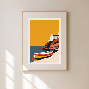 Port Isaac Inspirálta Falikép  Egy Darabka Anglia Otthonodban - otthon & életmód - dekoráció - kép & falikép - poszter - Meska.hu