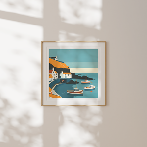 Port Isaac Inspirálta Falikép  Egy Darabka Anglia Otthonodban - otthon & életmód - dekoráció - kép & falikép - poszter - Meska.hu