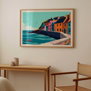 Port Isaac Inspirálta Falikép  Egy Darabka Anglia Otthonodban - otthon & életmód - dekoráció - kép & falikép - poszter - Meska.hu