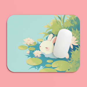 Egérpad Nyuszi a Tóban Mintával - Színvonalas Kényelem és Stílus, Otthon & Életmód, Tárolás & Rendszerezés, Íróasztali tároló, Decoupage, transzfer és szalvétatechnika, MESKA