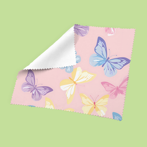 Pillangós Mintával Díszített Szemüvegtörlő Kendő - 15 x 15 cm, Táska & Tok, Pénztárca & Más tok, Szemüvegtok, Fotó, grafika, rajz, illusztráció, MESKA