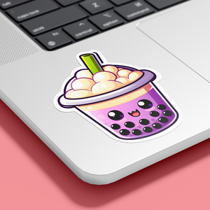 Vízálló Bubble Tea matrica - Divatos és frissítő dekoráció minden felületre - otthon & életmód - papír, írószer - matrica, matrica csomag - Meska.hu